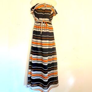 Rare Fabulous Vintage Strapless Maxi-Dress